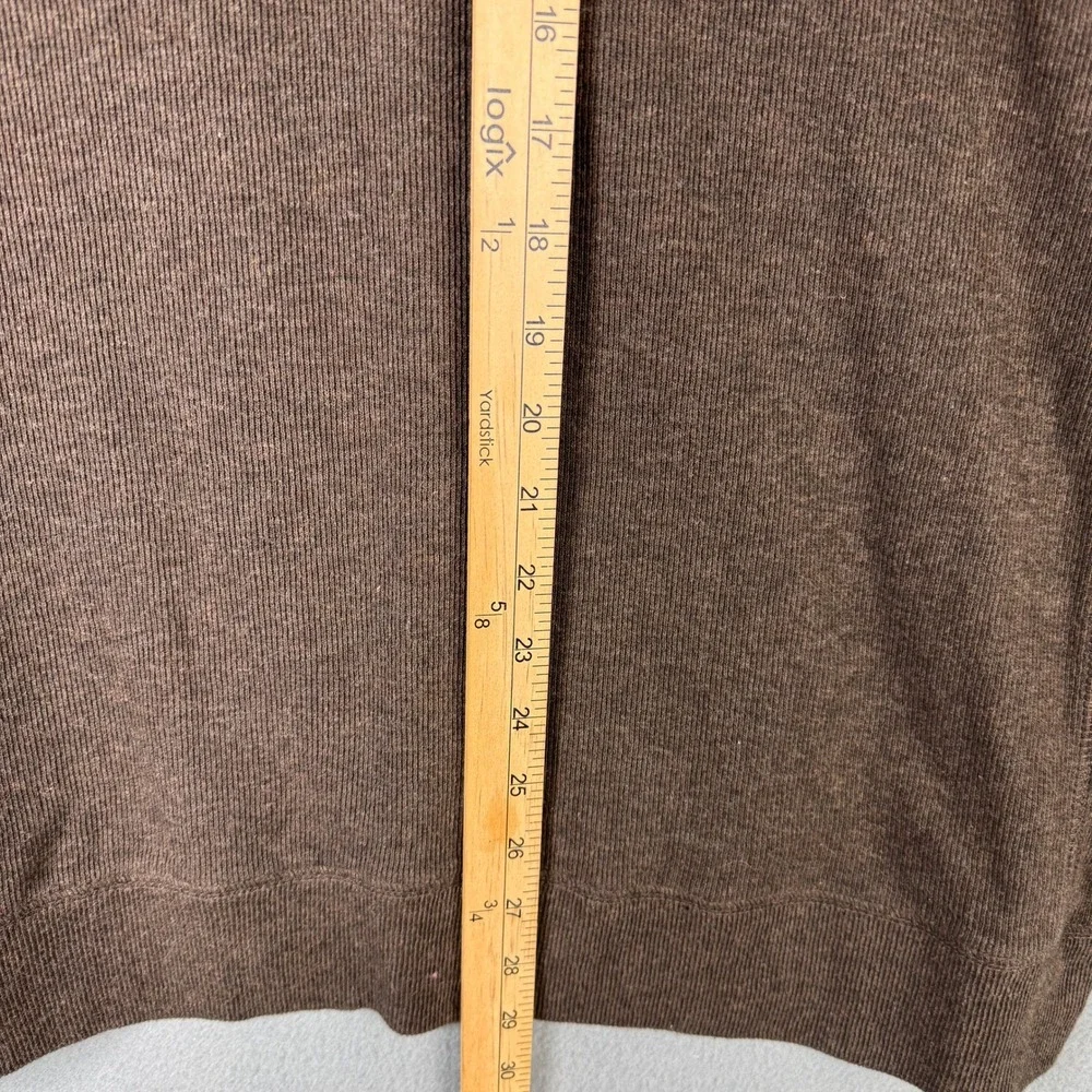 Banana Republic Brushed Rib LS Brown Heather Crew Neck Sweatshirt XXL 815247-00